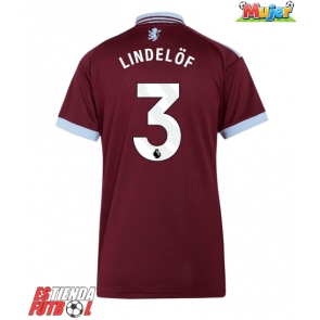 Aston Villa Victor Lindelof #3 Primera Equipación Mujer 2026-27 Manga Corta